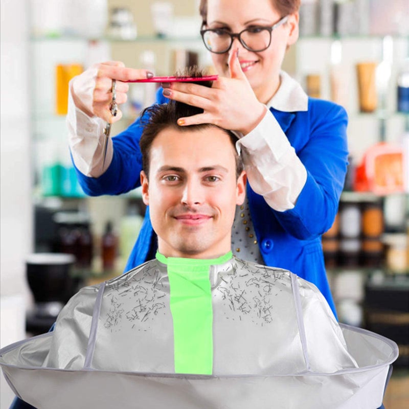 woniutch Hair Cutting Capes Umbrella for Adults, Barber Cape Cloak Cape for Home and Salon Use, Keep Hair Off Clothes and Floor - Image 2